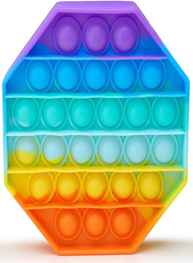 AIMERS Pop up Bubble Sensory Fidget Toy, Autism Special Needs Stress Reliever, Anxiety Relief Toys, Extrusion Bubble Fidget Sensory Toy (Octagon Rainbow) - Image 1